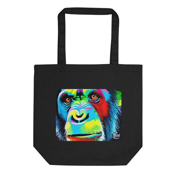 Eco Tote Bag with my Rainbow Monkey Collection Everyday Bag Shoulder Bag Trendy Abstract Design graffiti Syle Art Tote Bag Trendy Bag