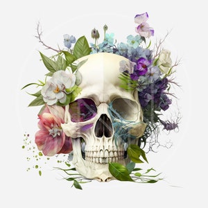 Floral Skull PNG Images, Skull Clipart, Skeleton Designs, Free ...