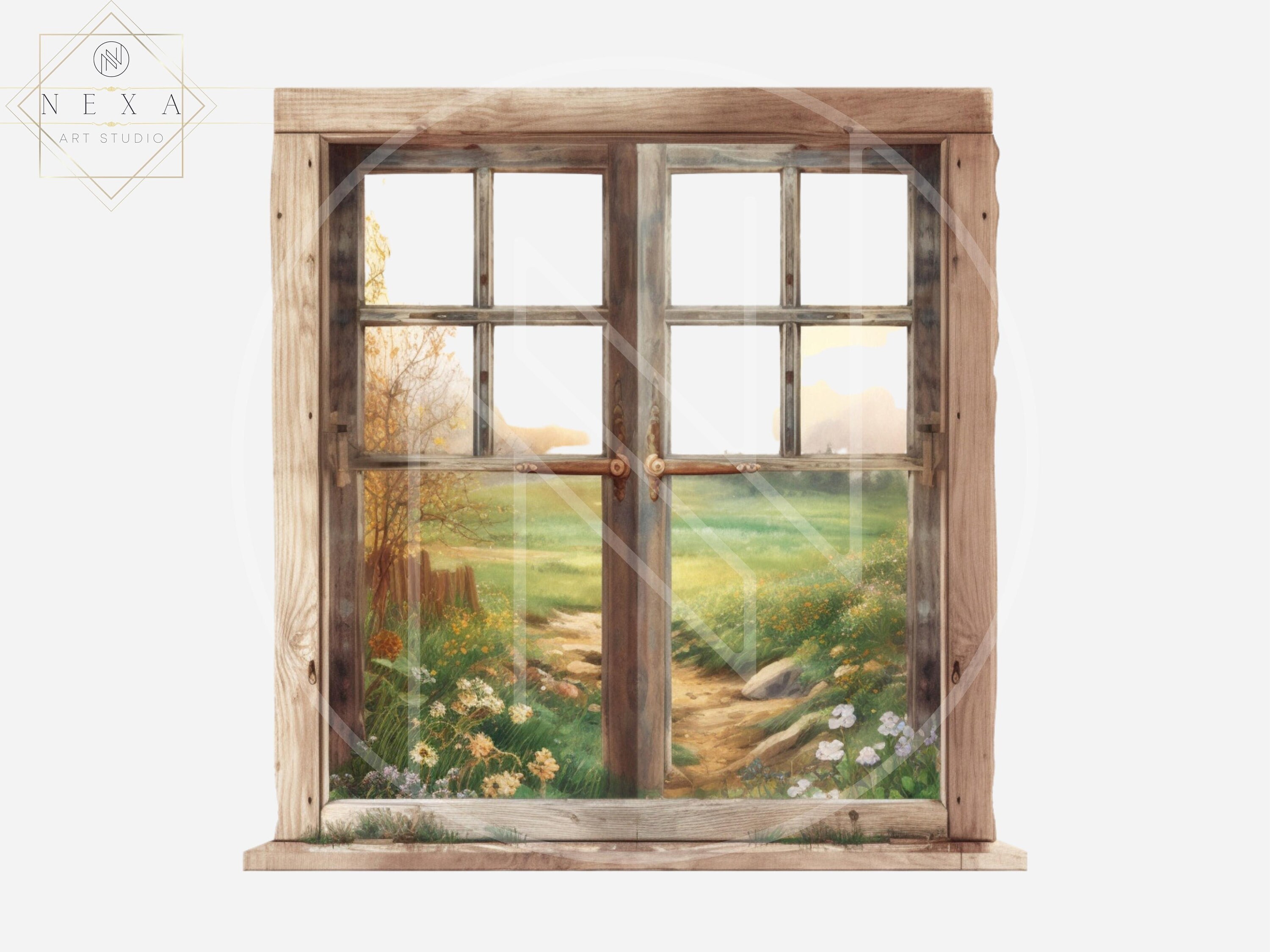  Foto zu Watercolor Spring Windows Clipart Flower Windows PNG Format Instant 
