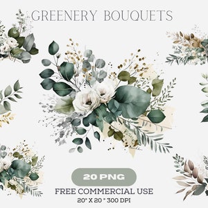 Watercolor Green White eucalyptus Geometric frame bouquet border wreath wedding invitation floral clipart PNG digital greenery leaves spring