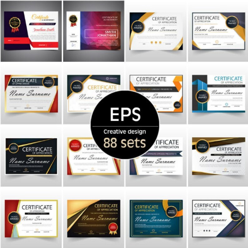 Graphic Design Template Bundle Pack / Certificate of Attorney Template ...