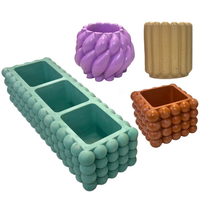 Bubbly Concrete Candle Jars Cement Vessels for Candles Wholesale Unique