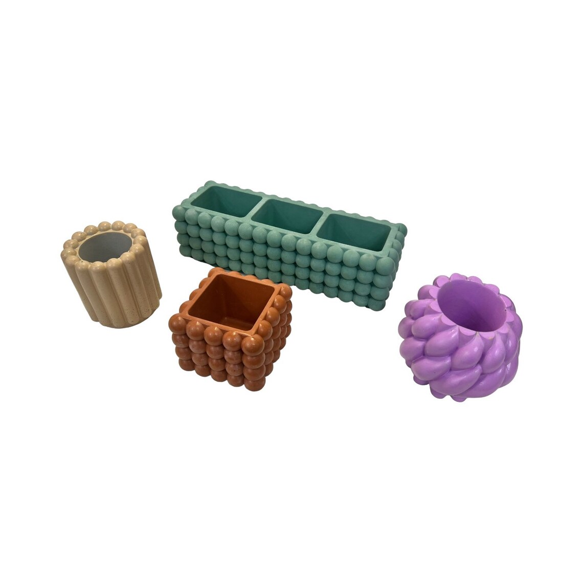 Bubbly Concrete Candle Jars Cement Vessels for Candles Wholesale Unique