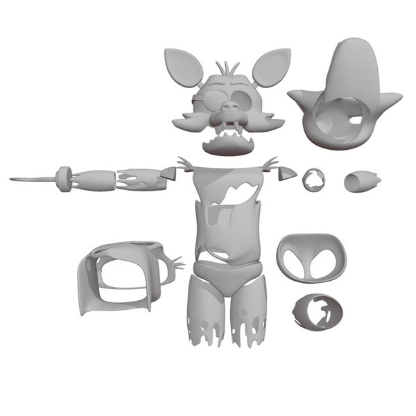 Fnaf / five nights at freddy's Foxy Stl Files for cosplay or animatronics