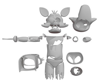 Fnaf / cinco noches en freddy's Foxy Stl Files para cosplay o animatronics