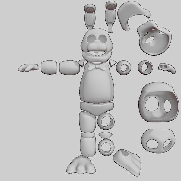 Fnaf / five nights at freddy's Easter Bonnie Stl Files for cosplay or animatronics