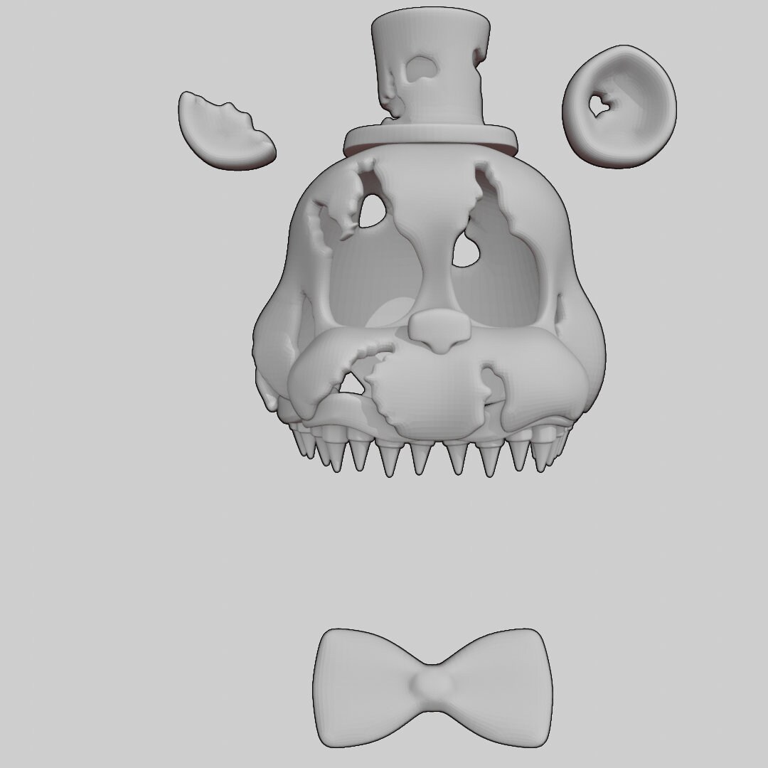 Fnaf / Five Nights at Freddy's Nightmare Freddy Head Stl Files for ...