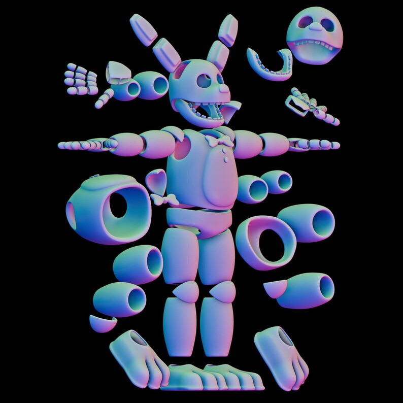 Fnaf / Five Nights at Freddy's Spring Bonnie Stl Files for Cosplay or ...