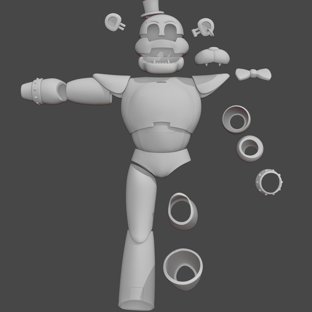 Fnaf / Five Nights at Freddy's Glamrock Freddy Stl Files for Cosplay or ...