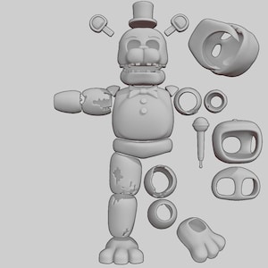 FNAF / Five Nights at Freddy's Withered Freddy Files For Cosplay or  Animatronics