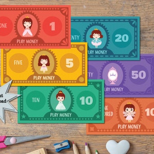 Princess Play Money - Printable - Educational AND Fun - Etsy