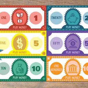 Play Money - Printable - Instant Download - Fun AND Educational