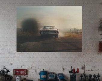 Vintage Car Aluminium Print: Automotive Enthusiast Wall Art