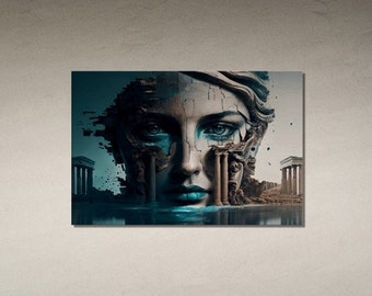 Ancient Greece Canvas Art: Broken Goddess, Greek Mythology Print