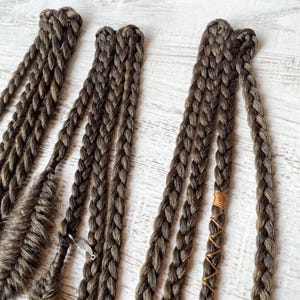 Brown Ombre Synthetic Braid Hair Clip Extensions - Set of 3