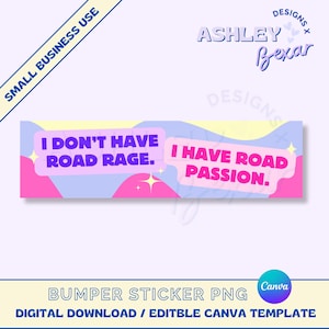 Relatable Bumper Sticker PNG, Bumper Sticker Design, Funny Sticker Design, Commercial Use, Digital Download, Bumper Sticker Canva Template