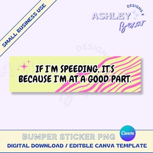 Bumper Sticker PNG, Coffee Bumper Sticker Design, Bookish Sticker Design, Commercial Use, Digital Download, Bumper Sticker Canva Template