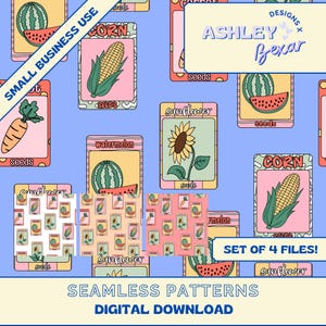 Samen Musterdesign, digitaler Download, nahtlose Muster, Sublimationsmuster, Plant Mom Pattern Design, Rapportmuster, Frühling