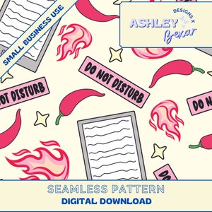 Smut Books Seamless Pattern Digital Download, Seamless Pattern, Romance Seamless Pattern, Fabric Pattern, Book Pattern, Funny Seamless