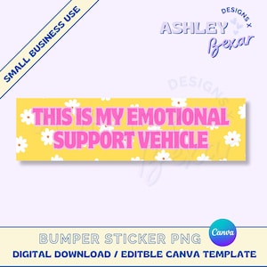 Relatable Bumper Sticker PNG, Bumper Sticker Design, Funny Sticker Design, Commercial Use, Digital Download, Bumper Sticker Canva Template