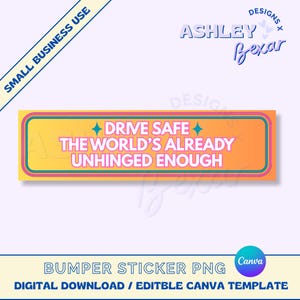 Relatable Bumper Sticker PNG, Bumper Sticker Design, Funny Sticker Design, Commercial Use, Digital Download, Bumper Sticker Canva Template