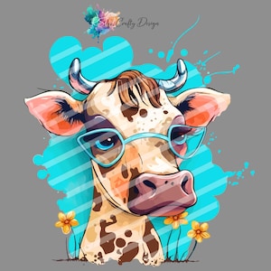 Kreative Sublimations-, Plotter- und Druck-Designs: Entdecke einzigartige personalisierte Geschenke und Dekorationen auf Etsy! Cool_Cow_01