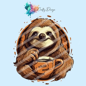 Creative sublimation, plotter and print designs: Discover unique personalized gifts and decorations on Etsy! Sloth_02