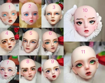 1/3 BJD three-point 60cm doll hand-painted makeup head can be replaced with 3D eyes finished doll head with eyeballs