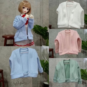 1/4bjd 1/5bjd 1/6bjd doll clothes knitted cardigan sweet soft coat 5 points 6 points 4 points coat