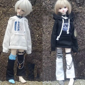 1/3 bjd 1/4 1/6BJD baby clothes 4 minutes 3 minutes 6 minutes 60cm doll clothes hooded sweater jacket image 1