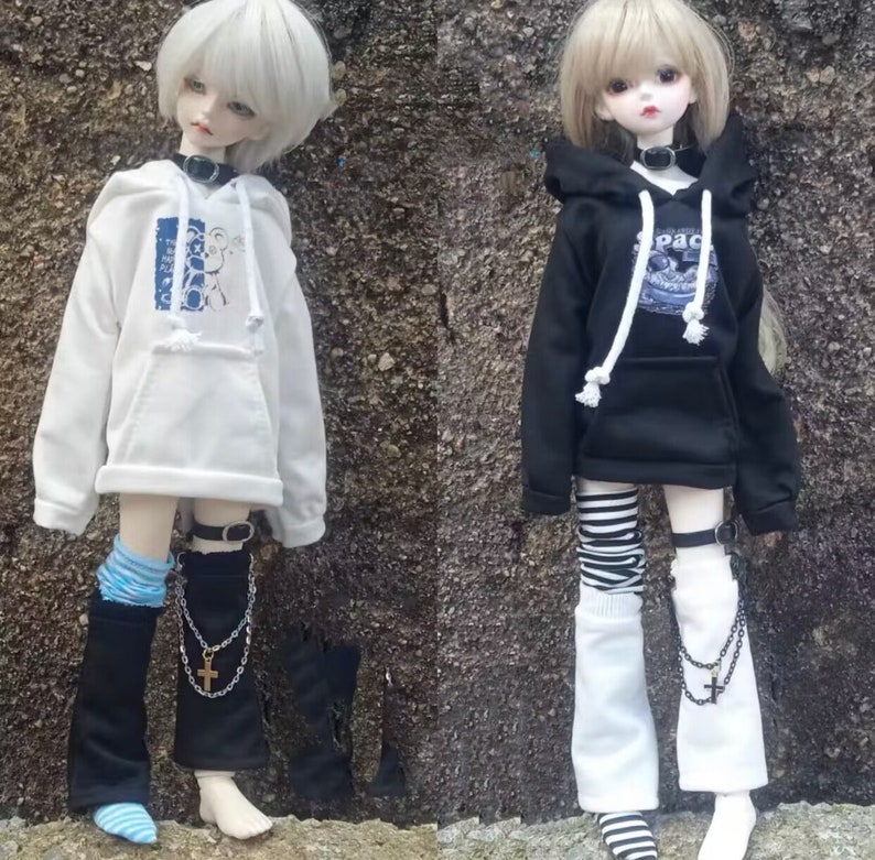 1/3 bjd 1/4 1/6BJD baby clothes 4 minutes 3 minutes 6 minutes 60cm doll clothes hooded sweater jacket image 1