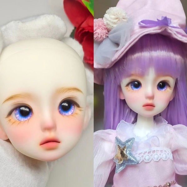 1/6BJD tête de maquillage de poupée six points mjd tête de maquillage de poupée 26cm fini tête mignonne a été ouvert au cerveau