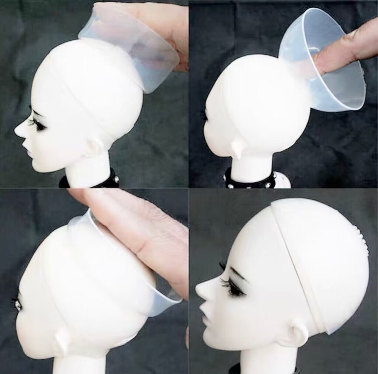 1/8 1/6 1/4 1/3clear Silicone Wig Cap Protection Cover for BJD Etsy