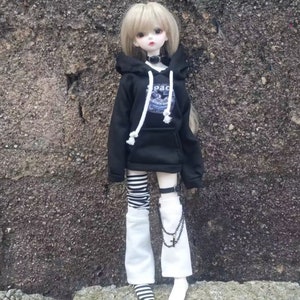 1/3 bjd 1/4 1/6BJD baby clothes 4 minutes 3 minutes 6 minutes 60cm doll clothes hooded sweater jacket image 3