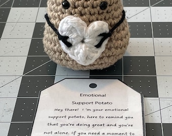Emotional Support Potato, crochet, handmade by me, Amigurumi