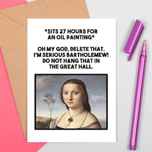 Funny Medieval Art Greeting Card