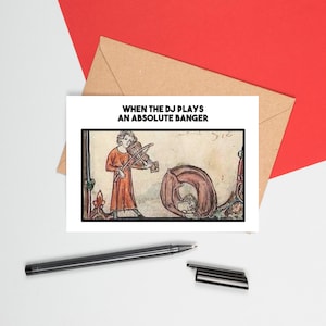 Funny Medieval Art Greeting Card