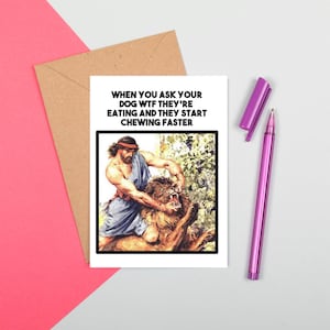 Funny Medieval Art Greeting Card