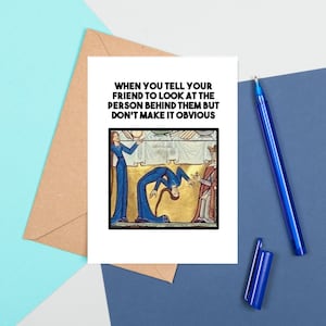 Funny Medieval Art Greeting Card