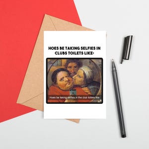 Funny Medieval Art Greeting Card