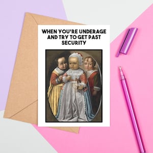 Funny Medieval Art Greeting Card