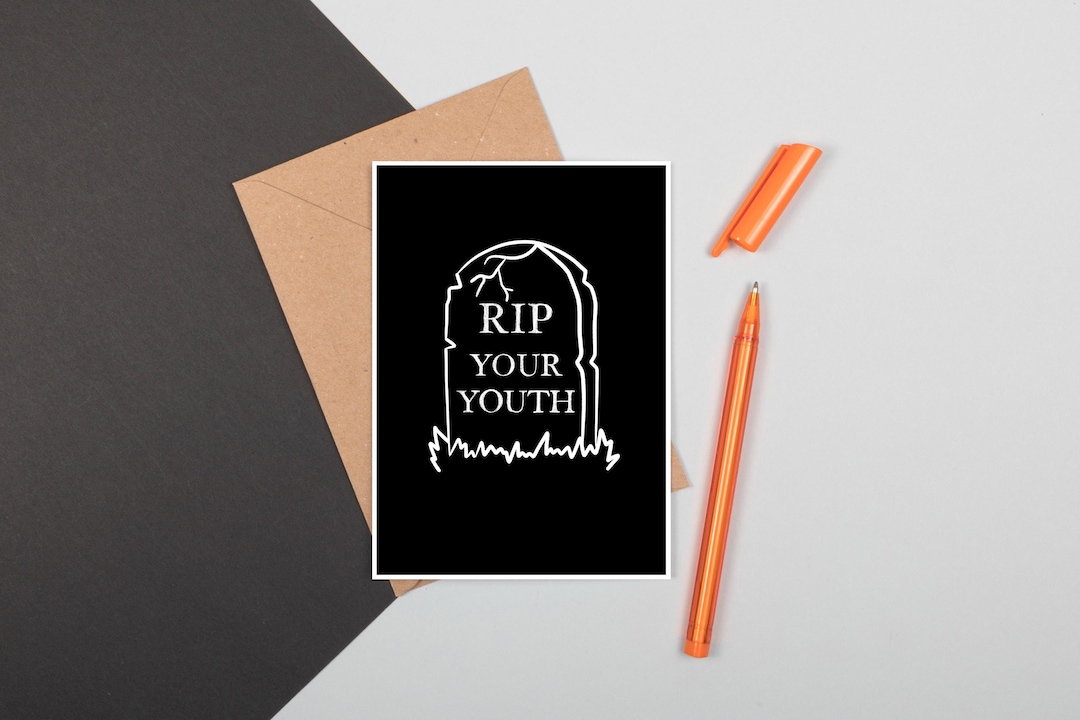 RIP Your Youth Greeting Card - Etsy
