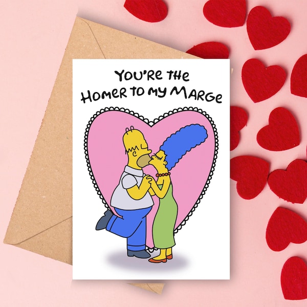Homer to my Marge-wenskaart
