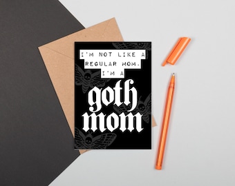 Goth Mom Greeting Card
