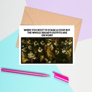 Funny Medieval Art Greeting Card