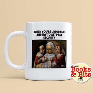 Caneca de cerâmica de arte medieval engraçada