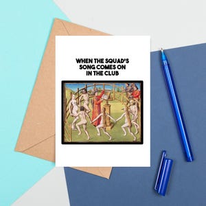 Funny Medieval Art Greeting Card