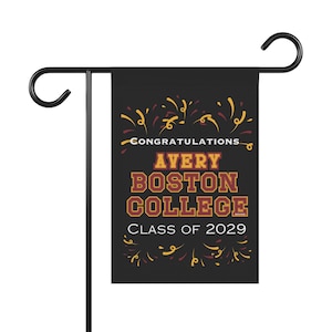 Custom College Graduation Yard Flag: Personalized Garden Banner