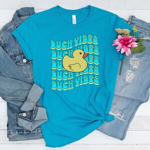 Cruise Duck Vibes Cruise Shirt | Fun Cruise Duck Tshirt | Trendy Retro Tee For Women | Cruise Tshirts | Family Cruise Shirts | Duck Duck