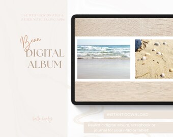 Digitaal fotoalbum, GoodNotes-reisplakboek, lief en eenvoudig digitaal dagboek